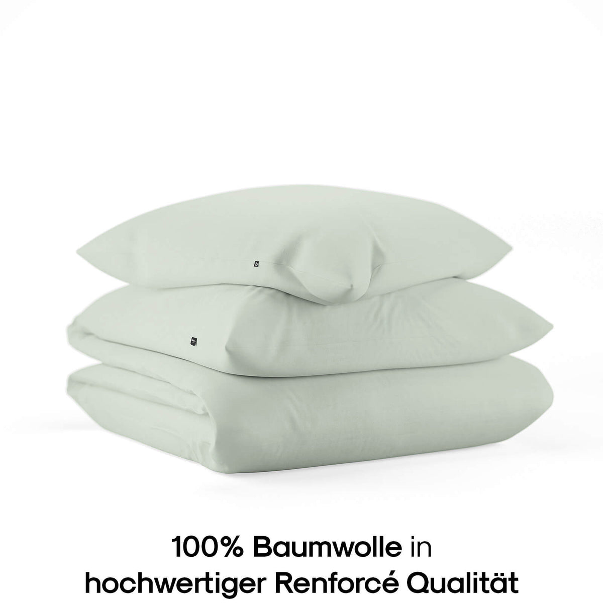 Baumwoll Bettwäsche-Set pastell-grün | 100% Renforcé Baumwolle